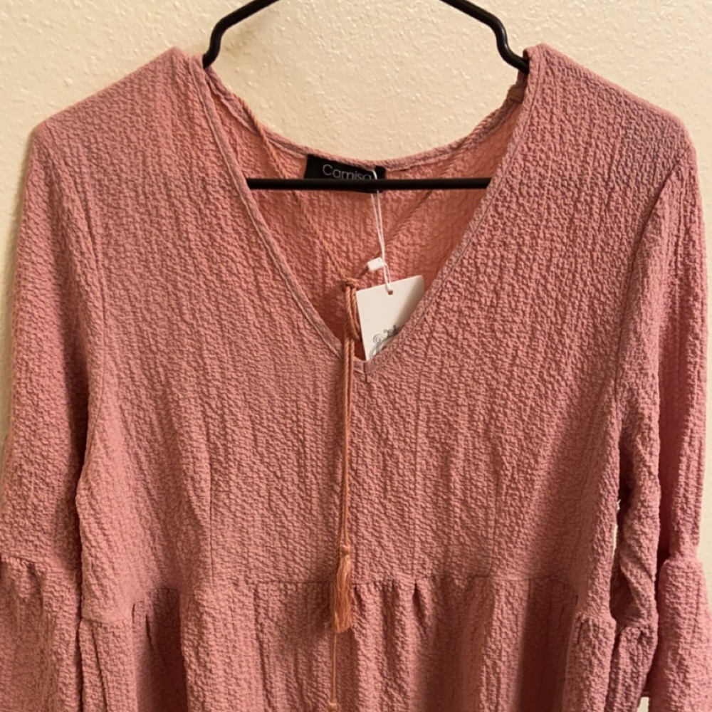 Pink midi dress. Size small